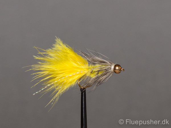 Gul/grå grizzly woollybugger