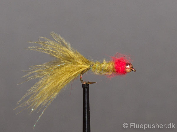 Olive red beaded damsel