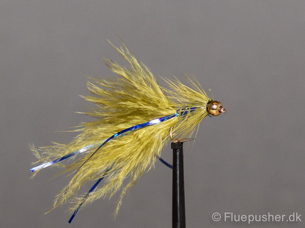 Olive blue flash damsel