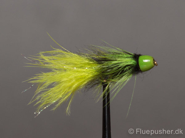 Grøn woolly bugger pearl