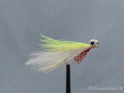 Chartreuse/white clouser minnows