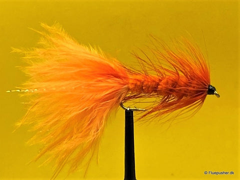Orange krystal woolly bugger
