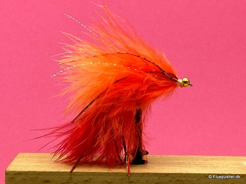 Zirkusfliege Orange/rotes Gummibein