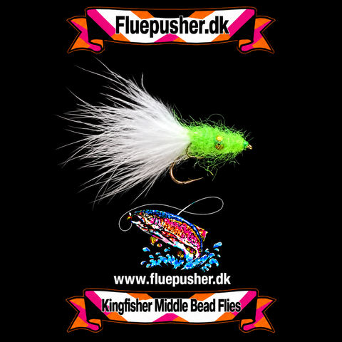 Chartreuse middle bead fly uv.