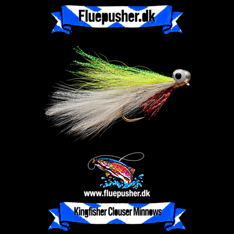 Chartreuse/white clouser minnows