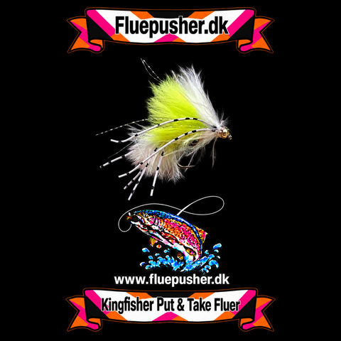 Cirkusfluen micro  chartreuse/hvid