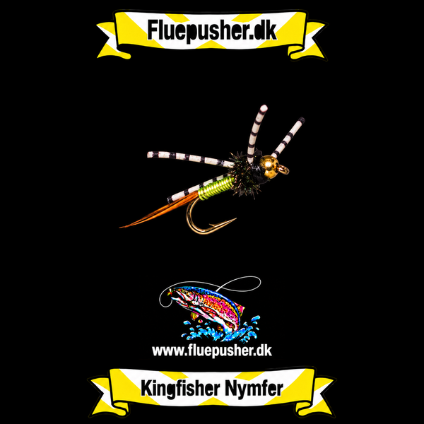 Copper John rubberlegged chartreuse – Kingfisher Nymfer