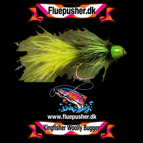 Grøn woolly bugger pearl