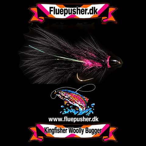 Pink/sort Woolly bugger conehead