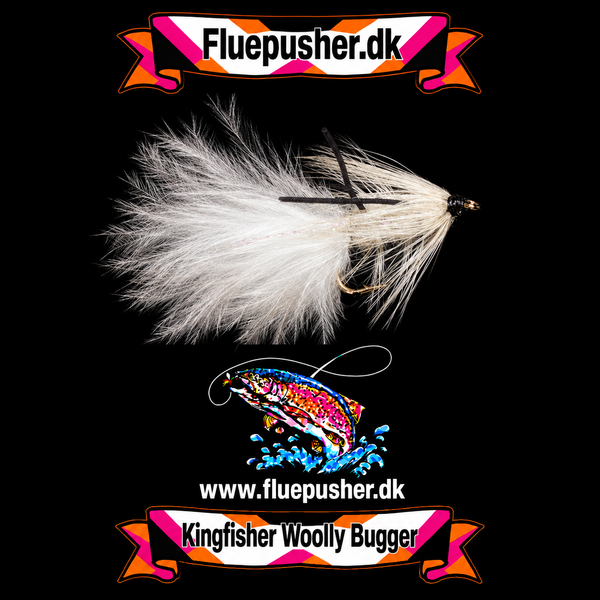 White black rubberlegs woolly bugger – Kingfisher Woolly Bugger