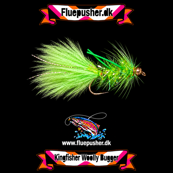 Flexi legged green woolly bugger – hele fibre og ensartet størrelse
