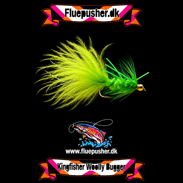 Chartreusse rubberlegged woolly bugger – hele fibre og ensartet størrelse