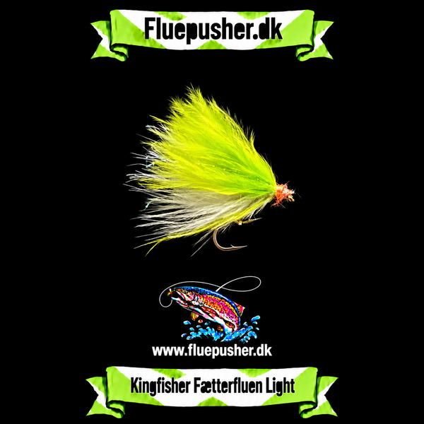 FP Fætterfluen light chartreuse/hvid – Kingfisher Fætterfluen Light