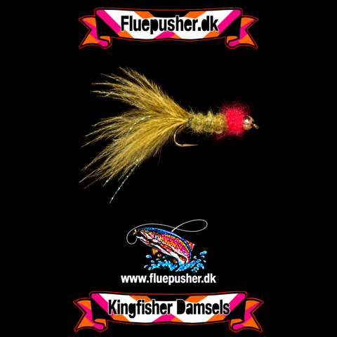 Olive red beaded damsel