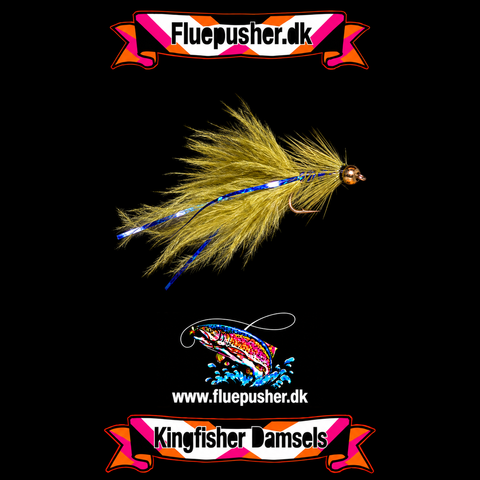 Olive blue flash damsel