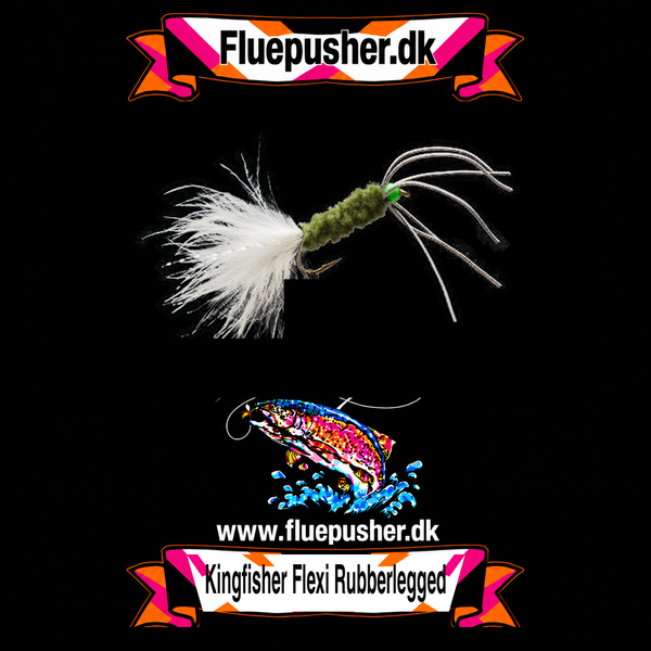 Oliven Gummirøv – Kingfisher Flexi Rubberlegged
