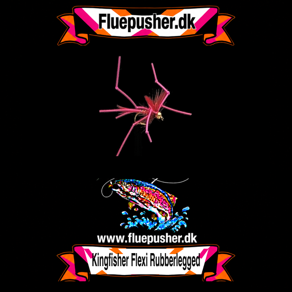 Stankelben rød med pink ben – Kingfisher Flexi Rubberlegged