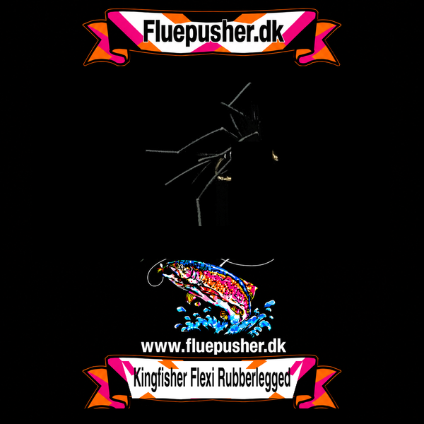 Stankelben sort med sorte ben – Kingfisher Flexi Rubberlegged