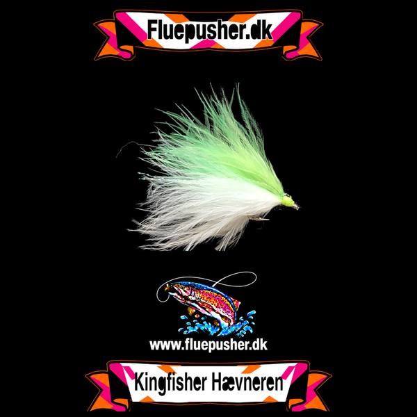 Chartreuse/hvid double marabou Hævner