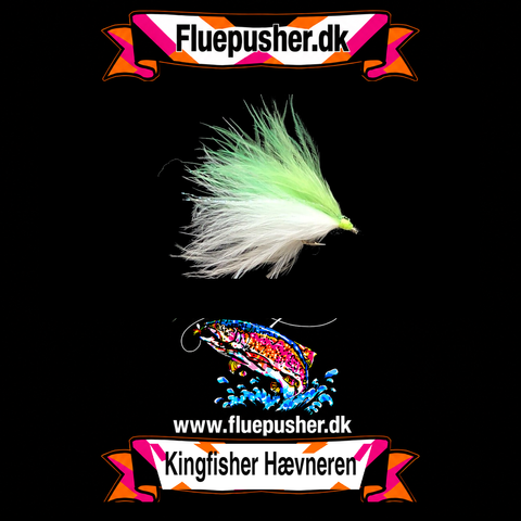 Chartreuse/hvid double marabou Hævner