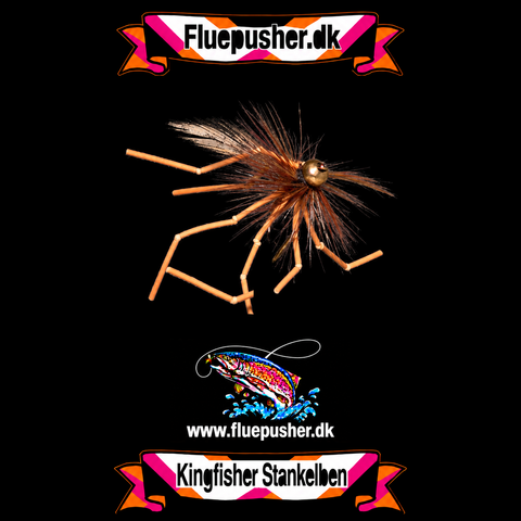 Stankelbein braun mit orangefarbenen Beinen