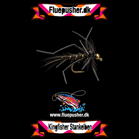 Schwarzes Stankelben mit schwarzen Beinen