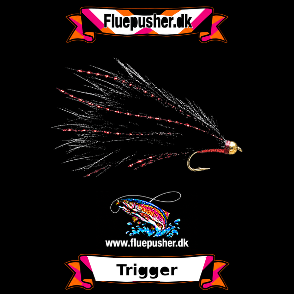Sort rubin krystalflash Trigger på sort Kingfisher-baggrund