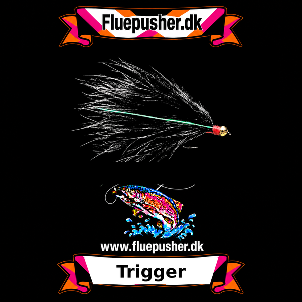 Trigger sort på sort Kingfisher-baggrund