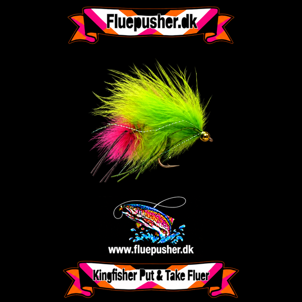 Cirkusfluen Chartreuse/pink gummiben