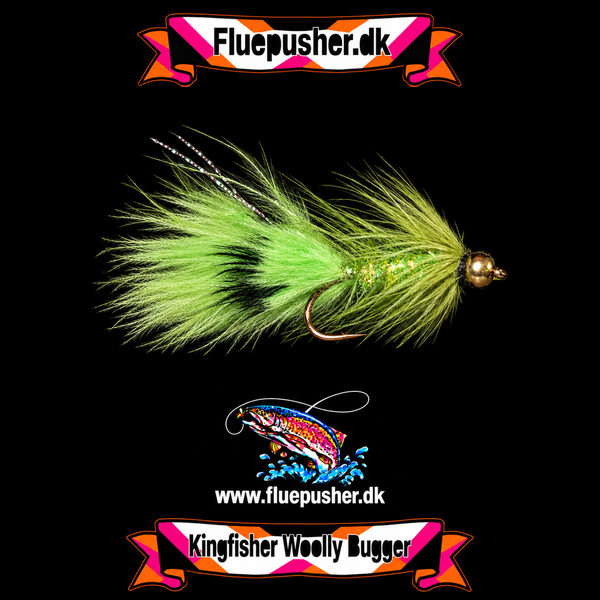 Chartreuse grizzly woolly bugger – Kingfisher Woolly Bugger