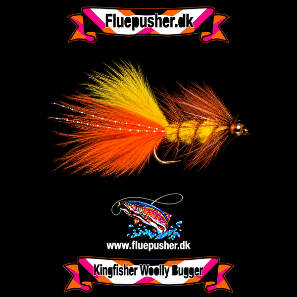 Orange/yellow woolly bugger – Kingfisher Woolly Bugger