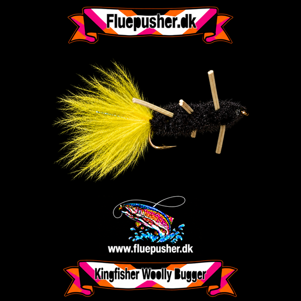Rubber legged black woolly bugger – Kingfisher Woolly Bugger