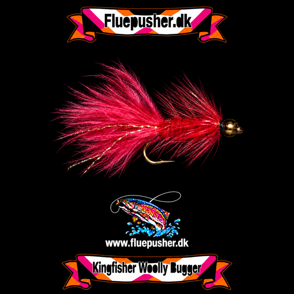 Rød Woolly bugger – Kingfisher Woolly Bugger