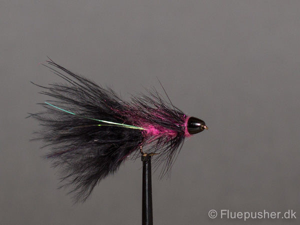 Pink/sort Woolly bugger conehead