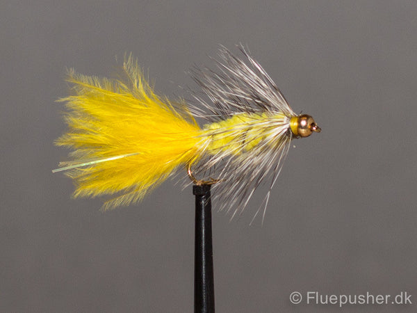 Gul grizzly woolly bugger