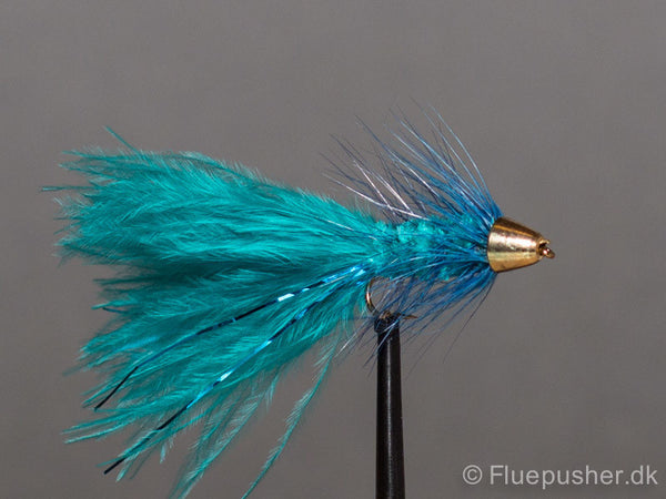 Blue conehead woolly bugger