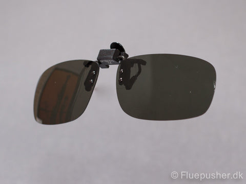 Flipover polaroid solbriller.Grå linse