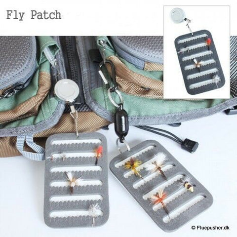 Fly patch pin on